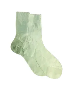 Ribbed Laminated Socks in Verdino, from Maria La Rosa