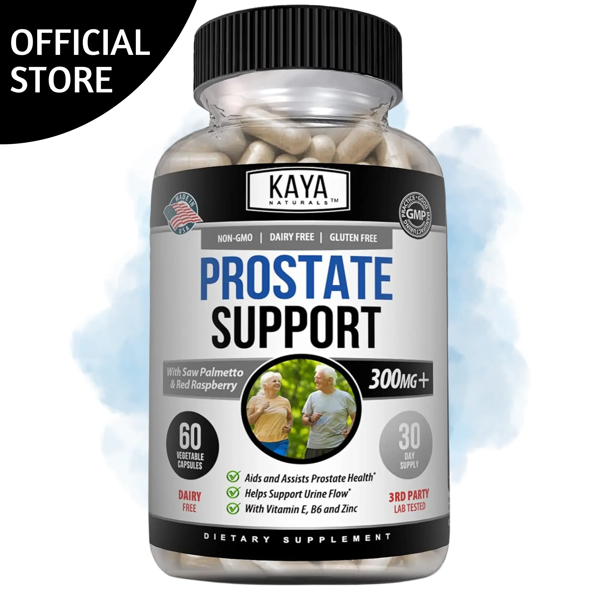 Kaya Naturals Prostate Support | Potent DHT Blocker for Hair Growth, Promote Sleep, Beta Blocker to Reduce Frequent Urination, Support Bladder Emptyin