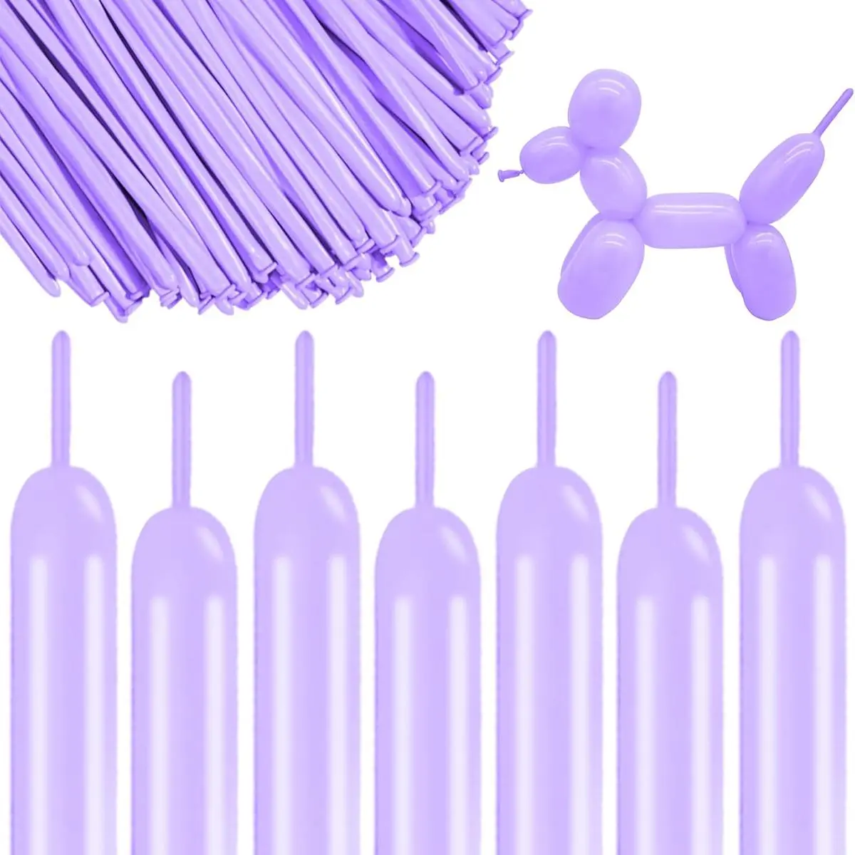 Solid Color Long Balloon, 100pcs/set Purple Balloon, Party Balloon for Birthday Wedding Decoration, Party Supplies, DIY Balloon Arch