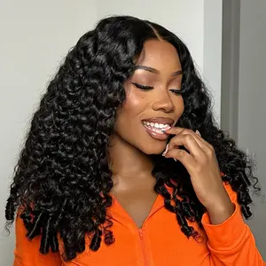 ISEE HAIR Burmese Curly Human Hair Wear Go 7x5 HD Lace Pre-Plucked Hairline & Pre-Bleached Knots & Pre-Cut Lace Wig InvisiFit Strap Glueless Human Hair Wig for Beginners Vacation Hair #Summervibes#ISEECrochetNewArrivals