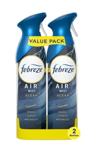 Febreze Air Freshener Spray, Odor-Fighting Room Spray, Ocean, 8.8oz, 2 Count