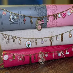 Bible Necklace 18K Gold-Plated Handcrafted Charm Chain Faith Elegance Personalized Gift for Bible Study Prayer Ministry Events