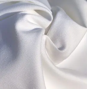 60" 100% Pima Cotton Twill 6 OZ Tight Weave White Apparel Woven Fabric By the Yard