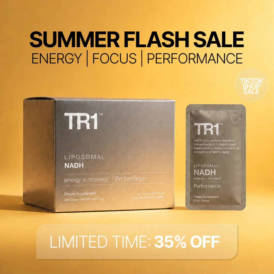 TR1 Liposomal NAD+ Cards | Energy, Focus & Performance Support | Caffeine-Free & Sugar Free