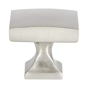212 MAIN Zinc Century Edge Doorknob - 1.375 in. Brushed Nickel Door Hardware, Round Contemporary Decorative Handles Doorknobs