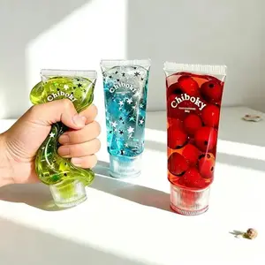 Glitter Green Clover Squeeze Toy Stress Relief Toothpaste Shaped Squishy Toy for Kids and Adults