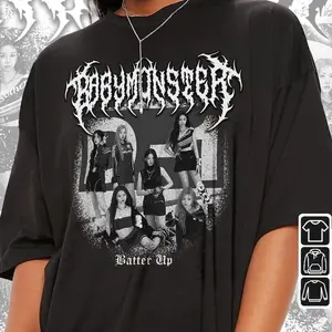 Babymonster Kpop Shirt, Batter Up Album Sweatshirt 3, Babymonster Vintage Retro Graphic Music Unisex Gifts