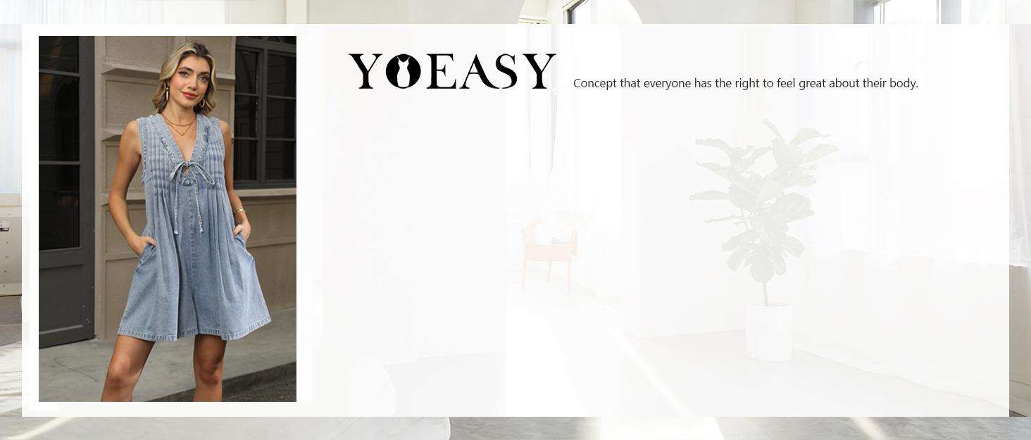 UTCOCO Women's Casual Long Sleeve Denim Shirt Dress Retro Tie Waist Classic Button Down Pockets Jean Shirt Dress Womenswear Light Blue