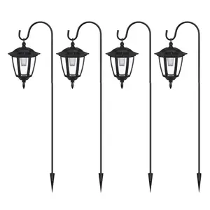 SmartYard Solar Hanging Lights Dual Use Shepherd Hook Lights Outdoor, 4 Pack