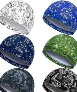 6 Pcs Men Cooling Skull Cap Helmet Liner Sweat Wicking Beanie Head Roll Bicycle Cycling Running Hat