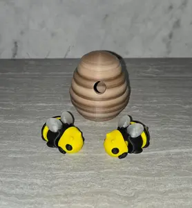 3d Printed Horned Bee | Articulating Figurine | Flexi Animal