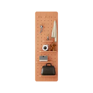 Rubber Wood Wall-Mounted Full-Length Mirror - Sliding Panels, Storage Shelves, Hooks, HD Reflection, 47.64x15.50x1.57in, Removable Easy Installation, Decoration for Bedroom, Entryway Small Spaces, Household Items Decor, Living Room Wall Decor