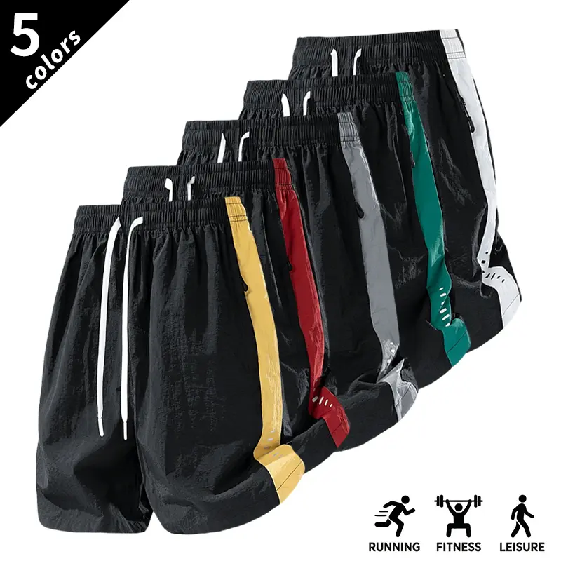 Men’s Summer Loose Shorts, 3 Pack – Assorted Colors, Casual Sports/Outdoor Style, Knee Length with Zipper Pockets, Comfortable and Breathable