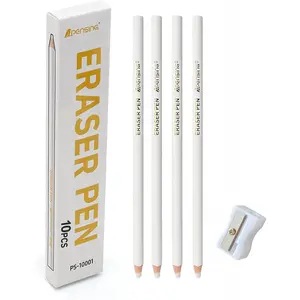 10PCS Erasers Set for Pencils, White Erasers for Drawing, Fine Detail Art Eraser with Sharpener for Kids Artists, Office School Supplies for Sketching Charcoal Drawings