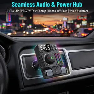 Mother’s Day Gift – Car FM Transmitter Bluetooth Adapter| Wireless MP3 Player, Type-C PD 30W Fast Car Charger, Hands-Free Calling & Music Audio Receiver #SummerVibes