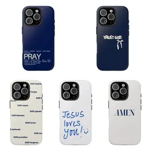 Jesus God Phone Case|Jesus Loves You Tough Case|Christian Bible Verses Cover For iPhone 17 Pro Max 16 15 14 13 12 11 | Sunday Service Worship Core Era Vibe | Faith Based Spiritual Aesthetic | Heavy Weight Impact Frame Layer Case Wrap
