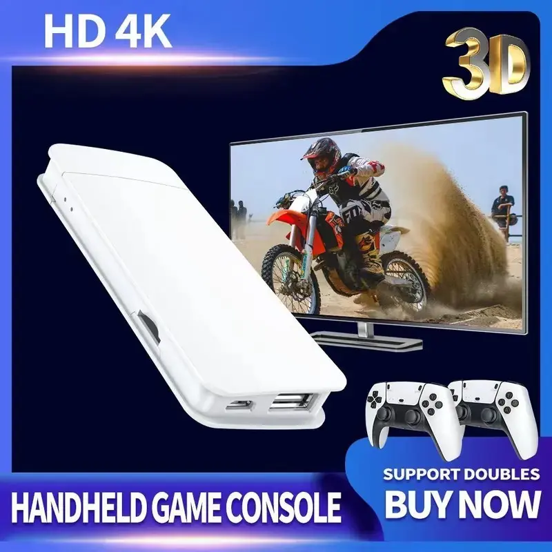 Game Console with 9 Classic Emulators, 4K HDMI Output, Plug-And-Play Video Game Stick, over 200 Games Included, 2.4g Wireless Controller
