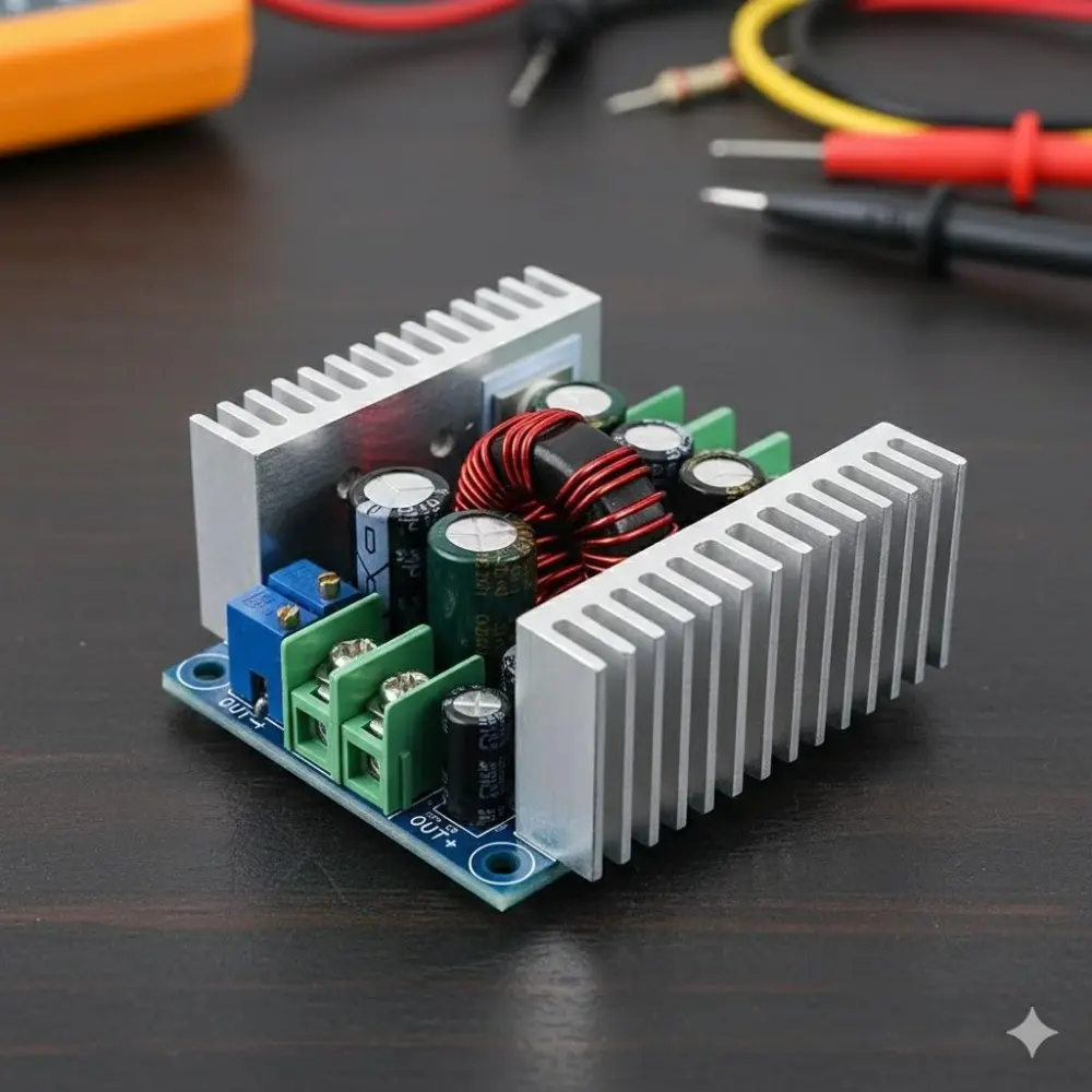 300A High Current Adjustable DC Power Module - Industrial Digital Control Buck Converter with Thermal Protection, LED Driver, Multi-Scenario Power Supply, Metal Casing, Enhanced Cooling, Programmable Regulator for Home and Industrial Use