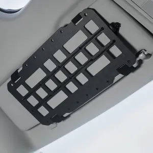 Tactical  Sun Visor Organizer Rigid Molle Panel  Visor Accessories Modular  Visor Holder Tactical Gear Molle Pouch Holders for Truck SUV Vehicle car phone