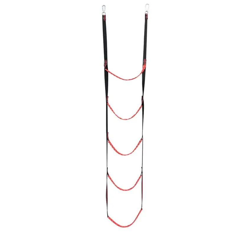 5 Step Boat Rope Ladder,Boat Rope Ladder Extension,Assist Boat Folding Ladder,Swim Ladder for Sailboat ,Kayak,Red