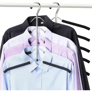 Hangers Space Saving Clothes Hanger 2 Packs Swing Arm Non Slip Padded Coat Hanger 5 Layers Heavy Duty Stainless Steel Sweater Shirt Hanger Closet Storage Organizer