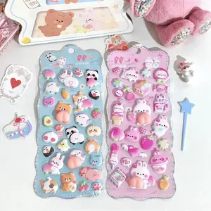 Cute Soft Butt Stickers Squeeze Fun 3D Stereo Children Cartoon Animal Stress Relief Decor DIY Phone Wallet Peach Sticker