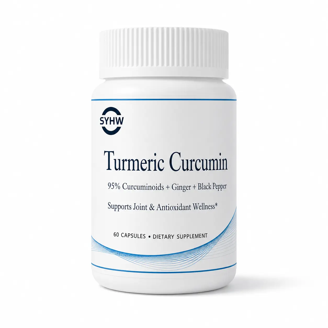 SYHW Turmeric Curcumin with Ginger & Black Pepper, 95% Curcuminoids, Joint Comfort, Mobility & Antioxidant Support, 60 Capsules, 30 Servings