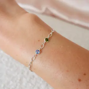 Custom Birthstone Chain Bracelet