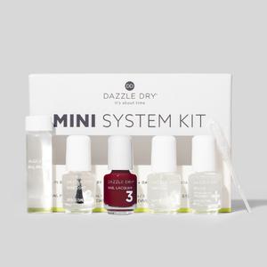 Dazzle Dry Professional 4-Step Mini Kit - 5-Piece Long-Wear Chip-Resistant Nail Polish, 0.93 fl oz Total Base Coat for Fingernails & Toenails, Manicure, Nail Art, Daily Use, Anti-Peeling High-Performance Formula