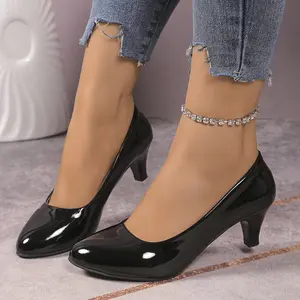 Women's Black High-Heel Pumps with Sparkling Ankle Strap Lightweight Synthetic Footwear Pointed Toe Design Elegant Summer Style Walking Shoes Stylish for All-Season Wear Classy Fashion Girl Heeled