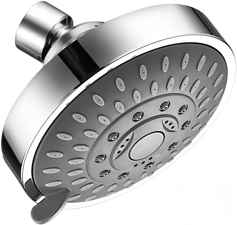 Shower  High High Flow  Rain Fixed Showerhead 5-Setting with Bathroom Showerhead with Adjustable Brass Ball Joint - for Luxury Shower Experience Even at Low Water