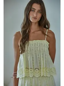 Evie Eyelet Spaghetti Strap Top