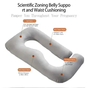 TTZZ U-Shape Full Body Pregnancy Pillow with Removable Cooling Cover for Sleeping - Maternity Pillow and Must-Have for Adults
