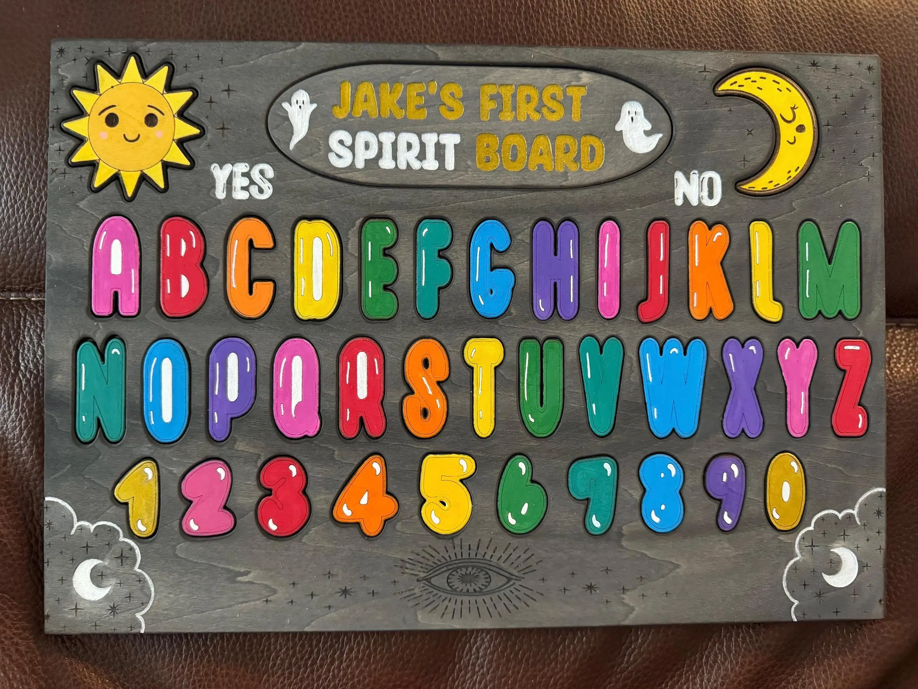 Personalized Baby Ouija Board Puzzle: Custom Name Wooden Toy