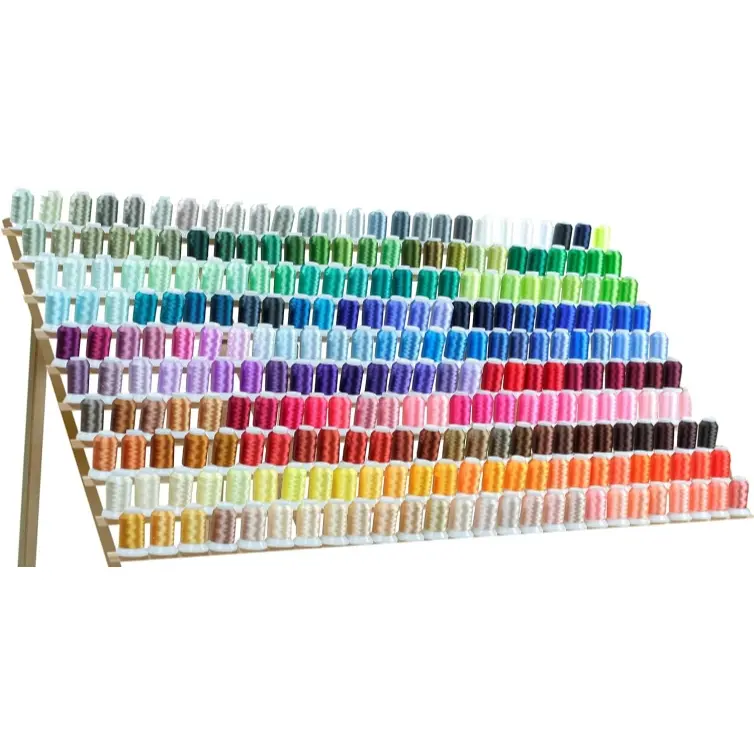 Simthread 40wt Polyester Embroidery Thread Set - 294 Assorted Hues (120 Popular Simthread Colors, 63 Classic Brother Shades, 6 Bright Neon Colors, 25 Beautiful Variegated Threads) 1000m Spools for DIY Needlework Crafting