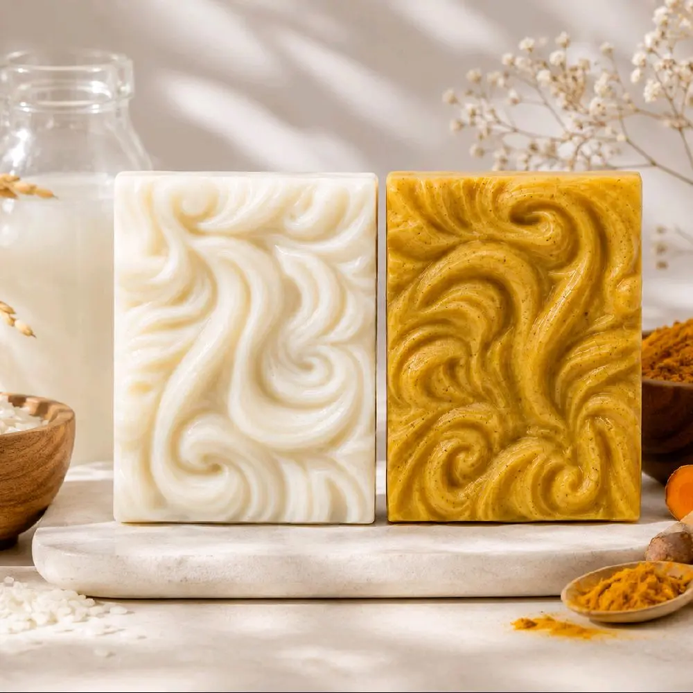 Rice Water & Turmeric Glow Soap Duo