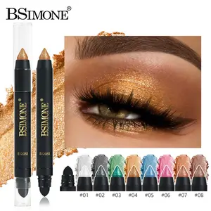 Bsimone Multifunctional Highlighter Stick, Dual-Ended Eyeshadow Brush with Makeup Pen, Waterproof, Long-Lasting, Perfect for Events