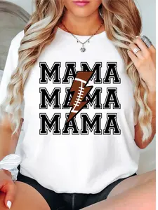 Football Mama T-Shirt, Football Mommy Shirt, Football Game Day Tee, Gift Tee For Sportive Mom, Football Lover Shirt, Football Fan Short Sleeve.