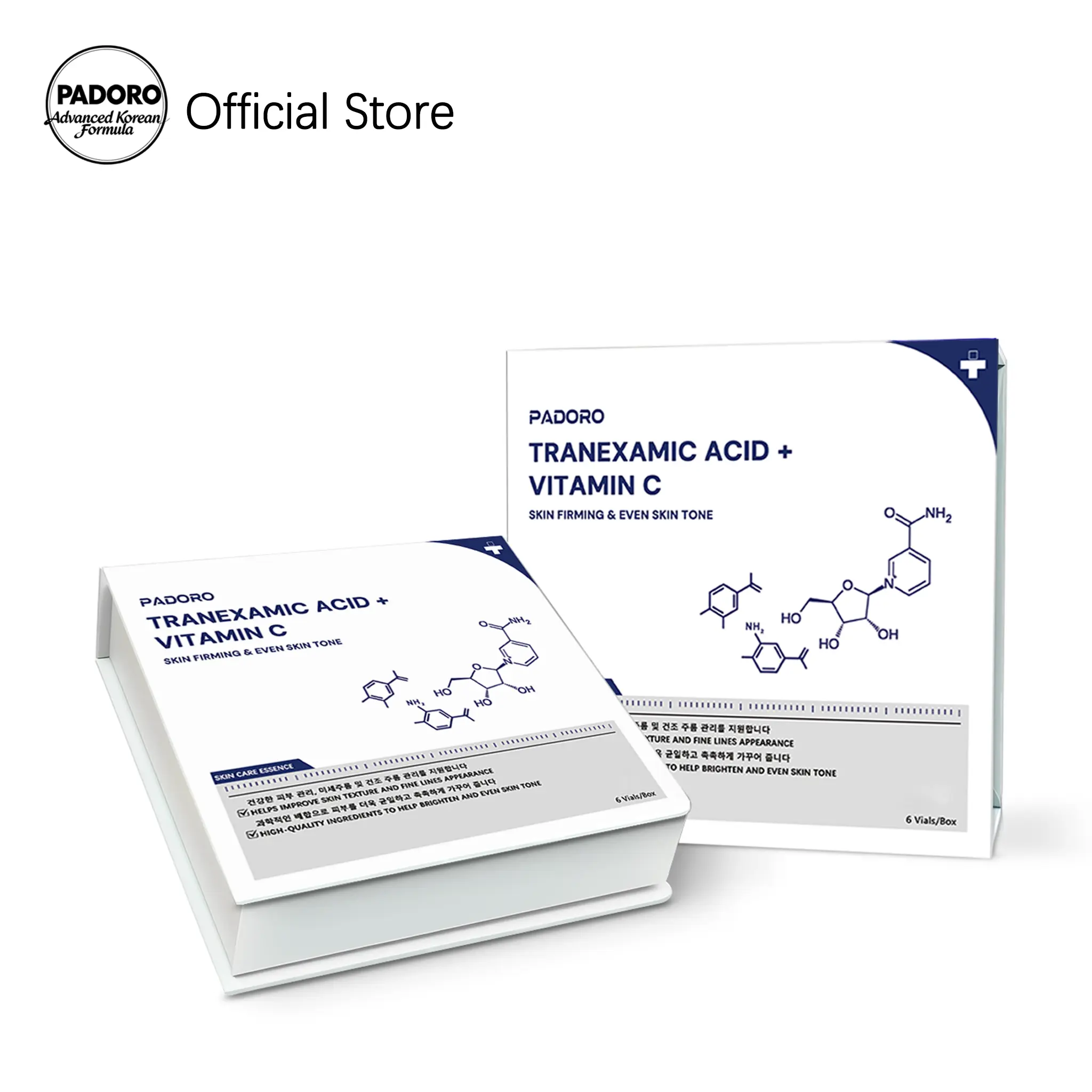 【PADORO】 Tranexamic Acid Serum, Evens out skin tone, contains golden Vitamin C to improve skin tone, anti-aging, suitable for all skin types, skincare, repairs and soothes, reduces wrinkles, moisturizes. A great holiday gift.