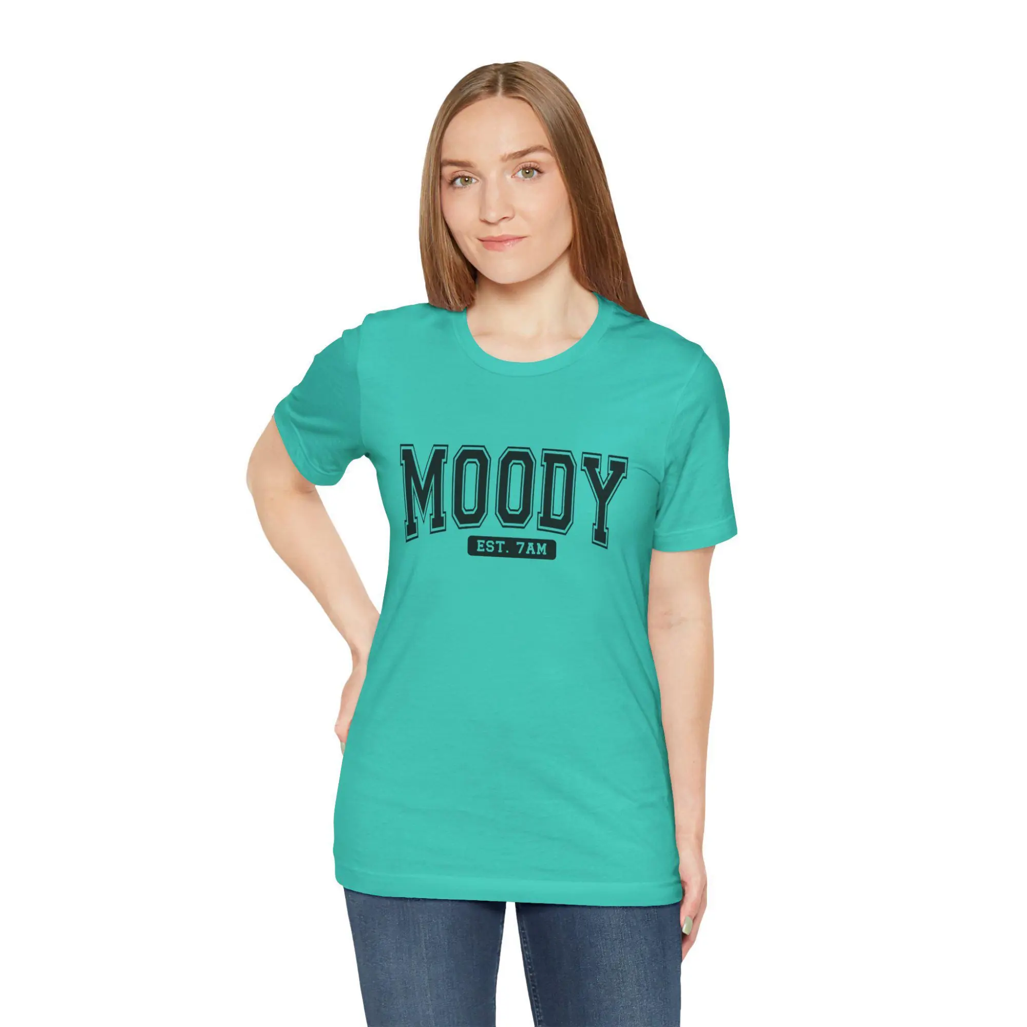 Moody Graphic Print, Everyday Wear, Combed Cotton Unisex Jersey Tee: