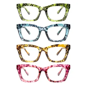 Oprah Style Readers for Women - Stylis Style Reading Glasses with Blue Light Blocking and Spring Hinge Square Computer Readers