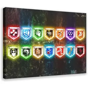 Zombie Perk Bottles Bar Neon Poster Canvas Poster Bedroom Decor Sports Landscape Office Room Decor Gift