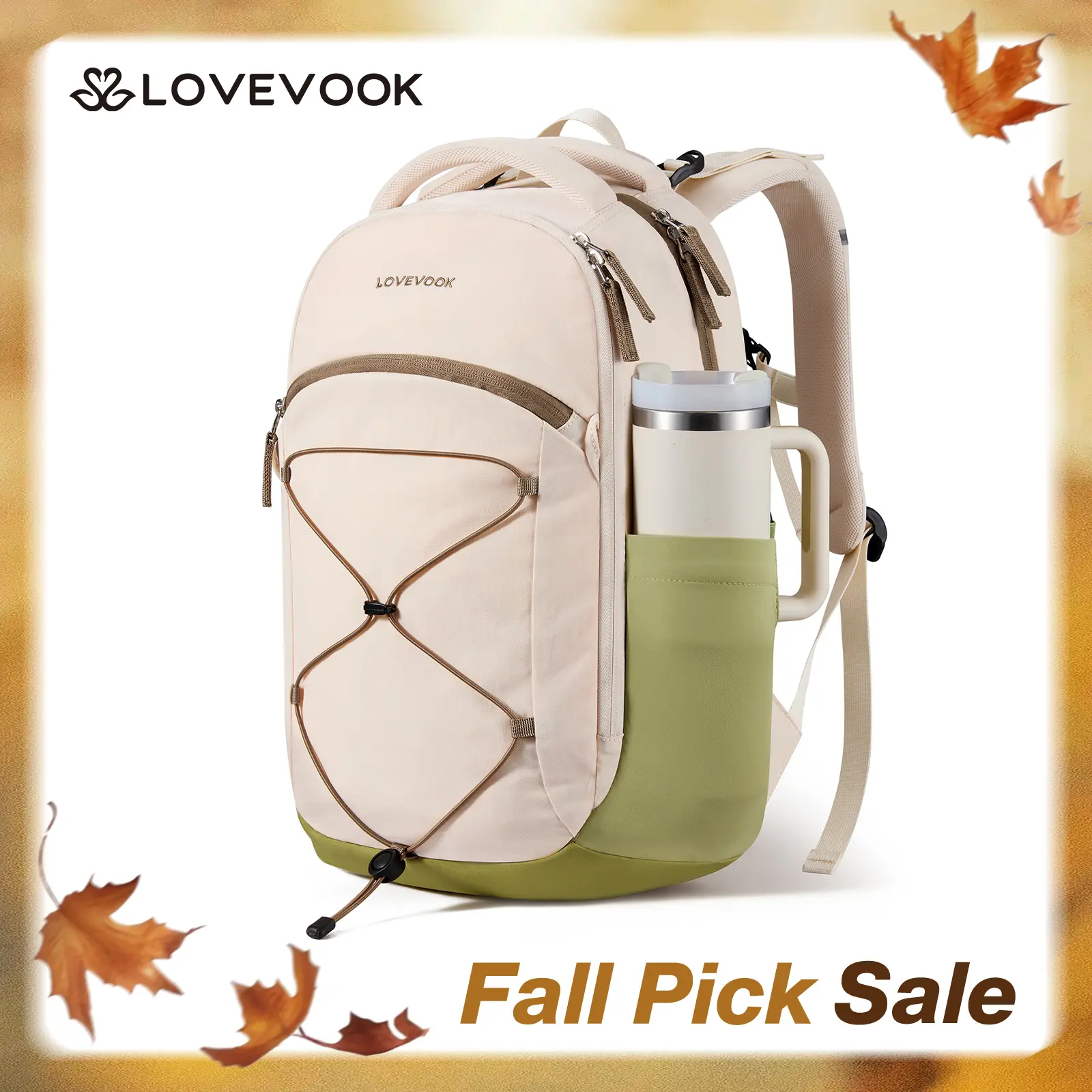 【NEW IN】LOVEVOOK Everyday Laptop Backpack for Women & Men With Tumbler Holder,15.6 / 17 / 18 Inch Classic Travel Work College Teacher Carry on Backpack Purse,Waterproof Computer laptop Bag Hiking Backpack,TikTokShopBackToSchool