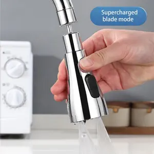 3-In-1 Multifunctional Kitchen Faucet, Replaceable Spout, Pull-Out Sink Mixer Tap, Electroplated Spray Head, Durable & Easy Install