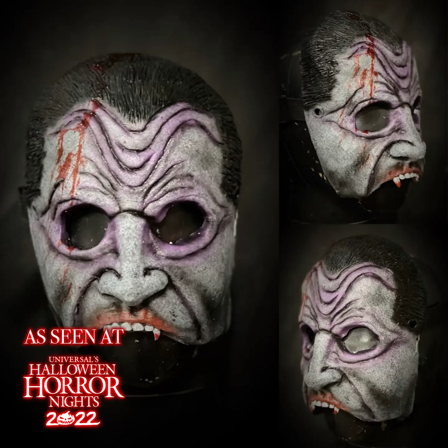 Halloween Latex Vampire Mask, Blood-Free Trick-or-Treat Party Accessory for Festive Home Decor
