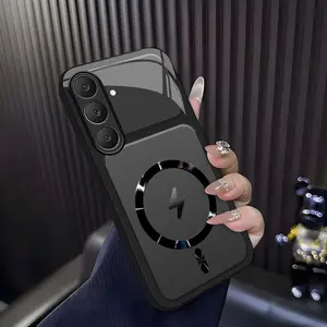 Lightning Bolt Design Gloss MagSafe Compatible Shockproof Protective Cover with Precision Magnet Ring for [Galaxy S25 Fe] 952
