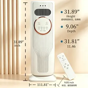 Household Evaporative Bladeless Air Cooler - Ice Crystal Cooling, Vertical Design, Water-Cooled, Portable, Large Air Volume, Energy-Saving, Humidifying Fan, Evaporative Bladeless Fans