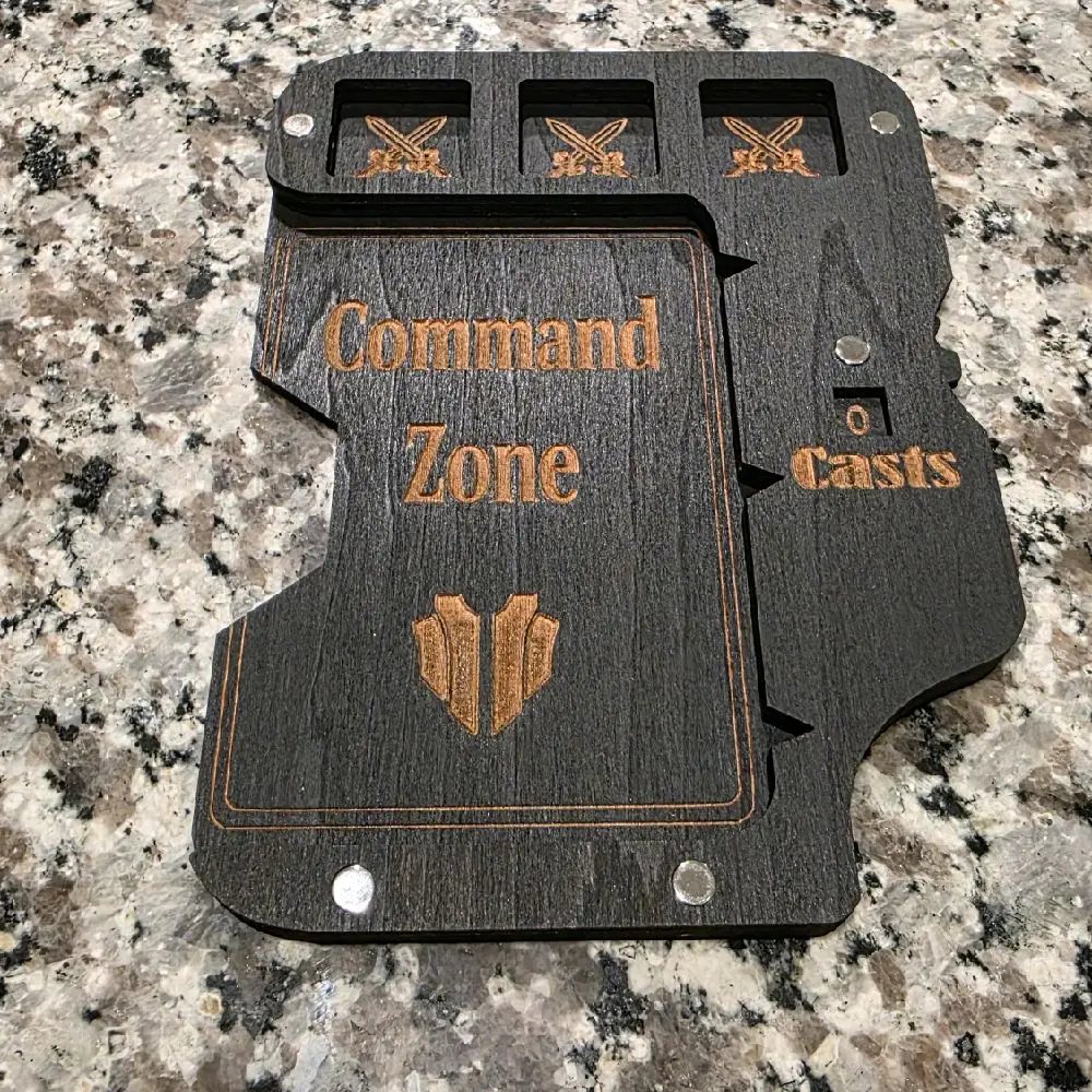 Wooden MTG/TCG Commander Game Tray