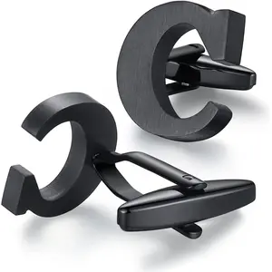 Lnitial Alphabet Letter Cufflinks for Mens Wedding Gift