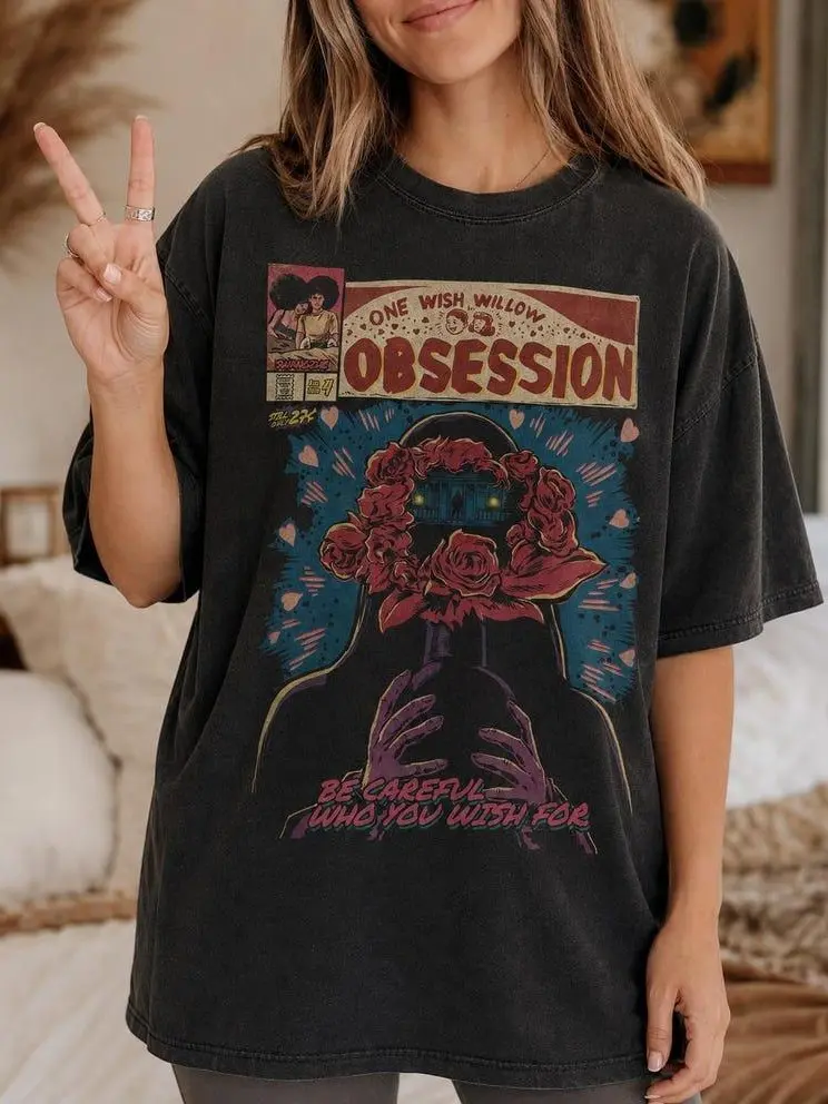 Obsession Movie 2026 Shirt, Gothic Horror Graphic Tee, Double Sided Comfort Colors T Shirt, Vintage Thriller Movie Tee